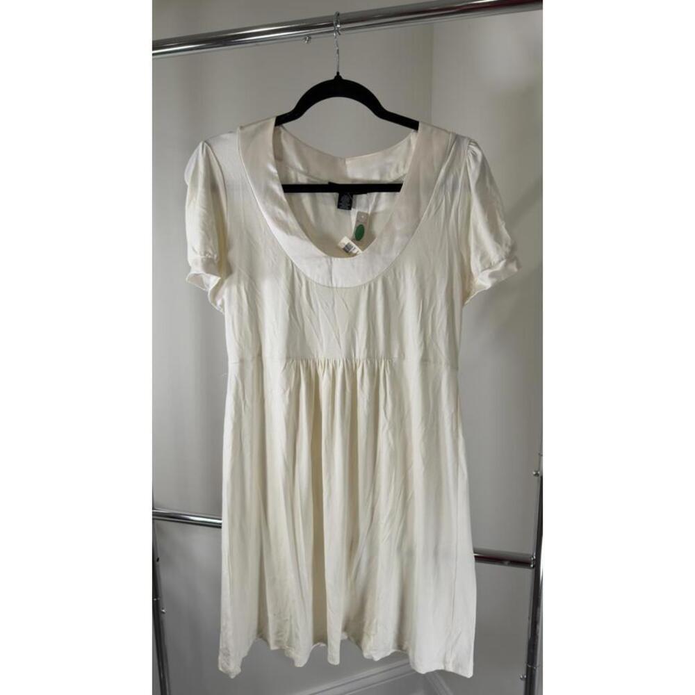Arden B Women's Cream Puff Sleeve Dress, Size L